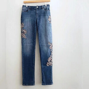 White House Black market sequin jeans straight coastalcowgirl feminine